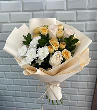 Букет цветов из:  Розы и Хризантемы в Степном Ставропольский край