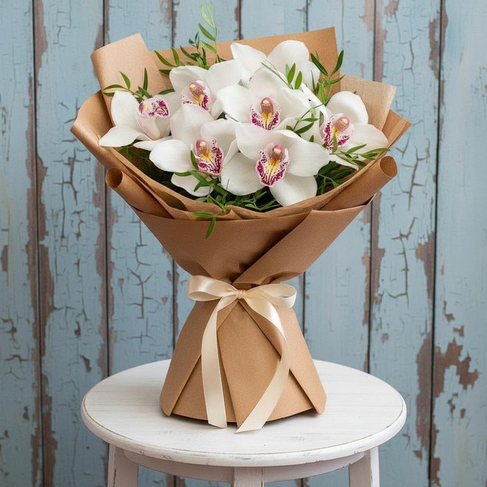 Букет цветов из: Орхидеи и Розы в Степном Ставропольский край