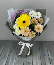 Букет цветов из:  Розы, Герберы и Хризантемы #REPLACE_PRED# Степном Ставропольский край