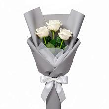 Букет 3 белые розы #REPLACE_PRED# Степном Ставропольский край