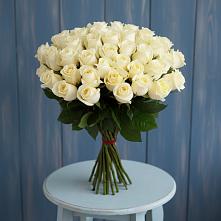 Букет 51 Белая роза Эдлесс Лав в Степном Ставропольский край