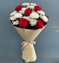 Букет цветов из:  Розы и Хризантемы в Степном Ставропольский край