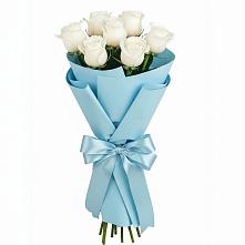 Букет 7 белых роз Проуд в Степном Ставропольский край