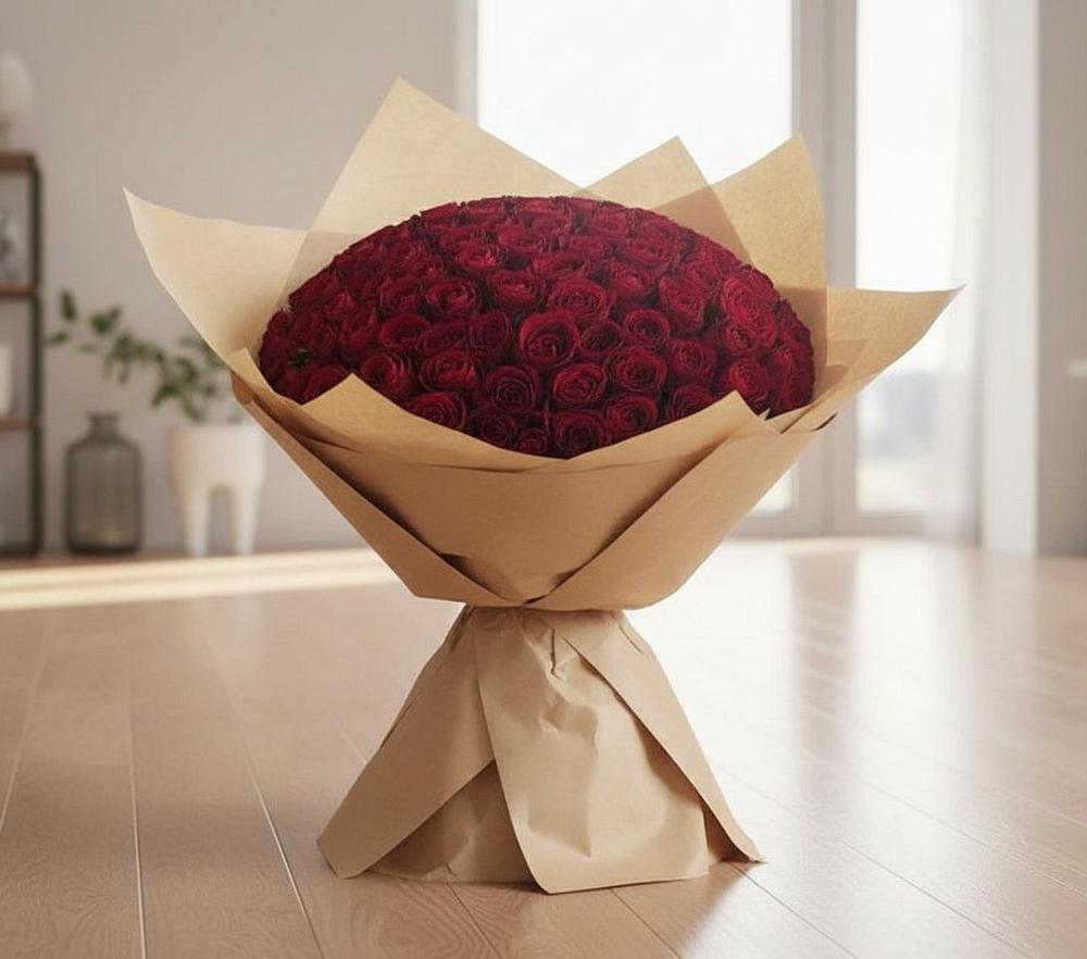 Букет 101 Красная роза в Степном Ставропольский край