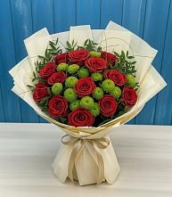 Букет цветов из:  Розы и Хризантемы в Степном Ставропольский край