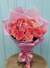 Букет 15 Розовых роз Равель #REPLACE_PRED# Степном Ставропольский край