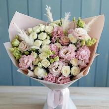 Букет цветов из:  Альстромерии и Розы в Степном Ставропольский край