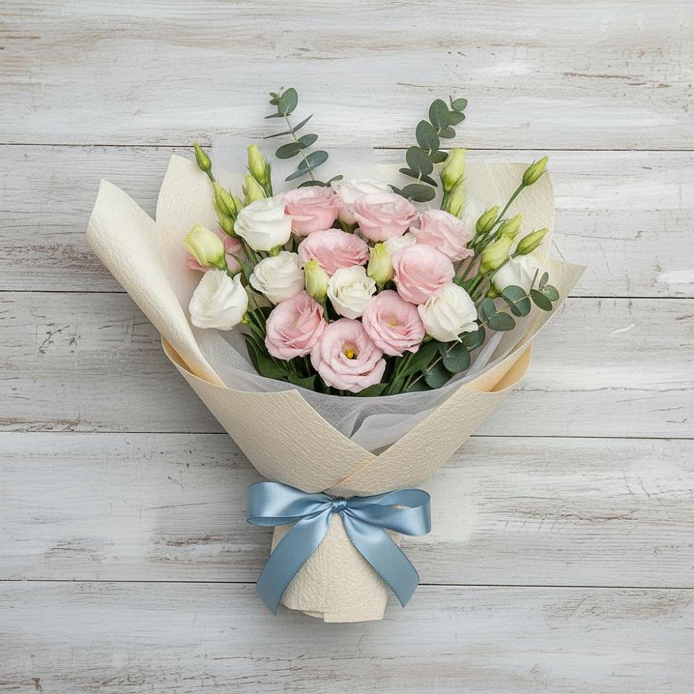 Букет цветов из: Лизиантусы в Степном Ставропольский край